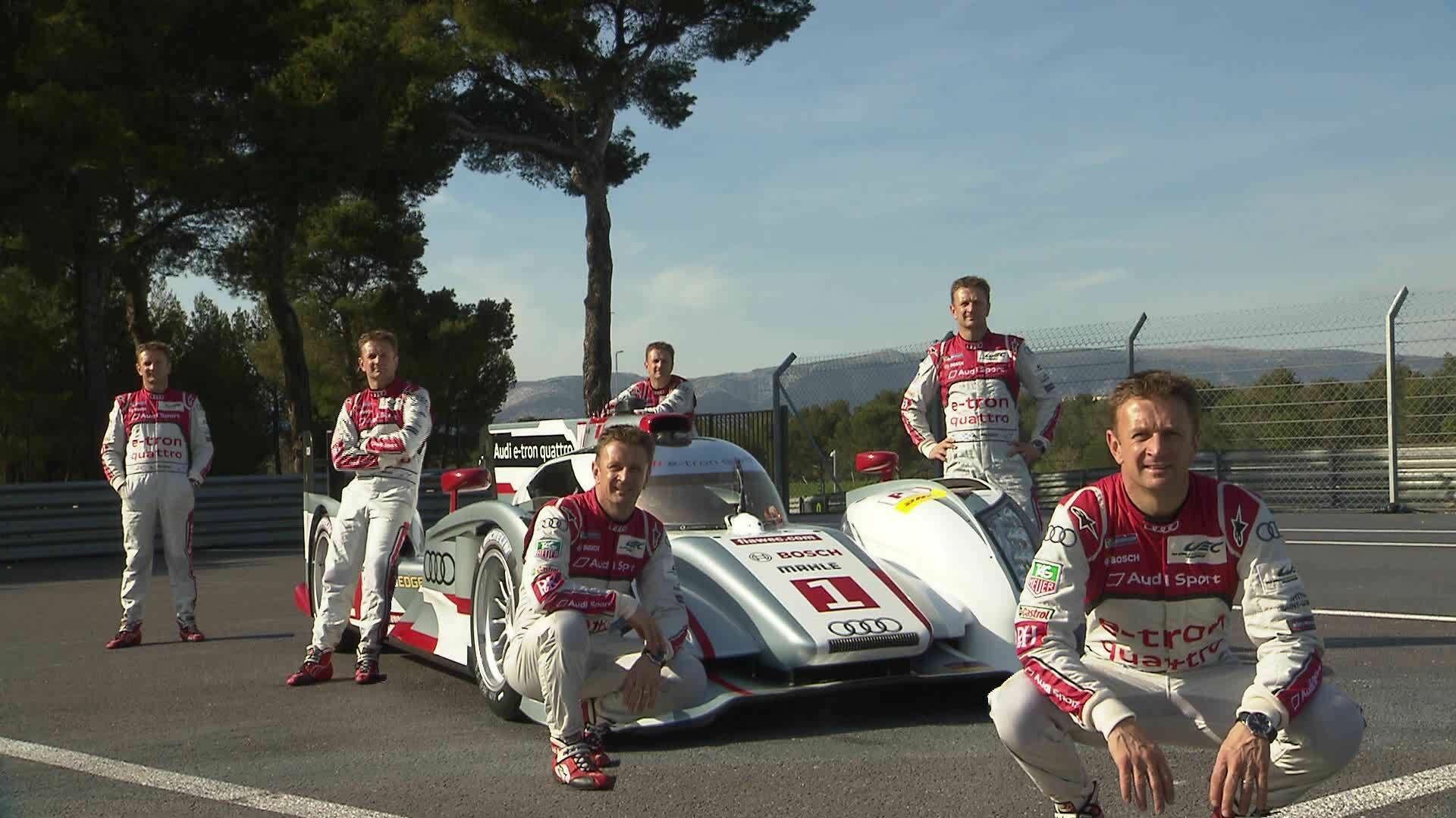 Allan McNish presents his Audi R18 e-tron quattro