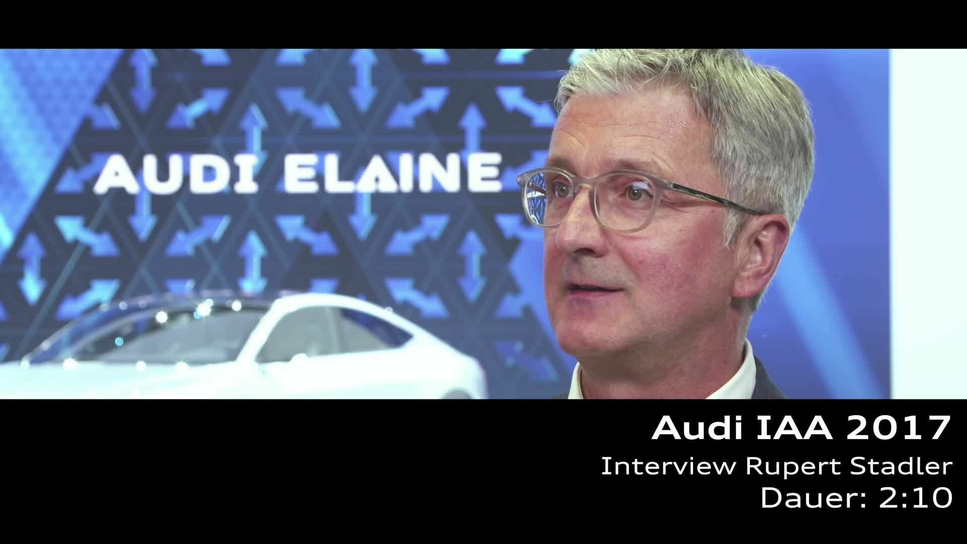 Audi IAA 2017: Interview Rupert Stadler