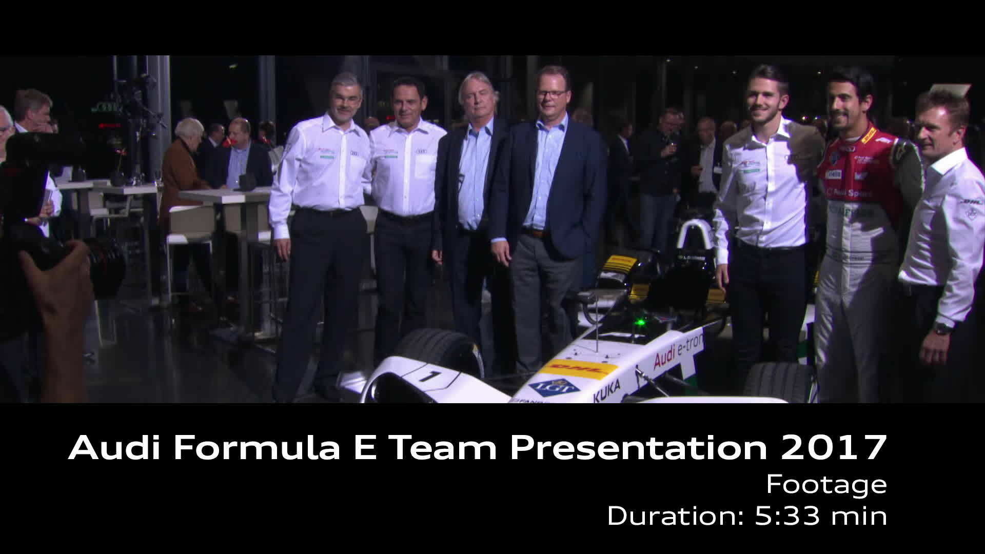 Footage Audi Formel E Team Präsentation 2017