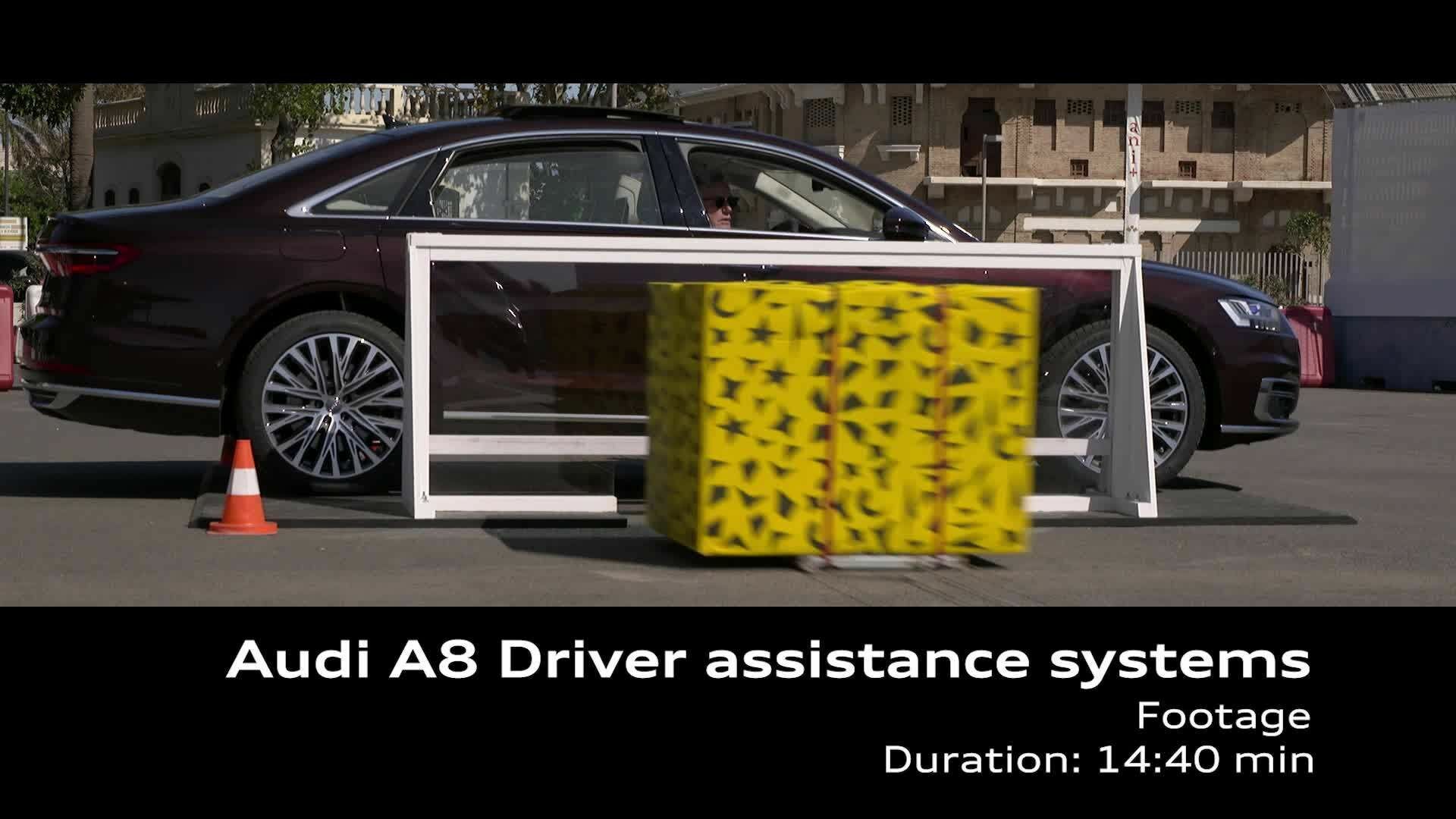 Footage Audi A8 driver assistance systems