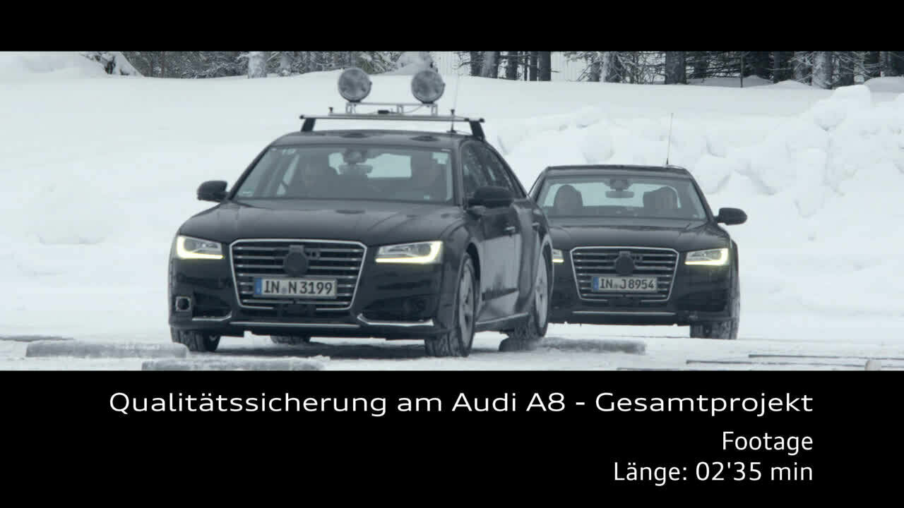 Footage Qualitätssicherung am Audi A8 Gesamtprojekt 2017 DE