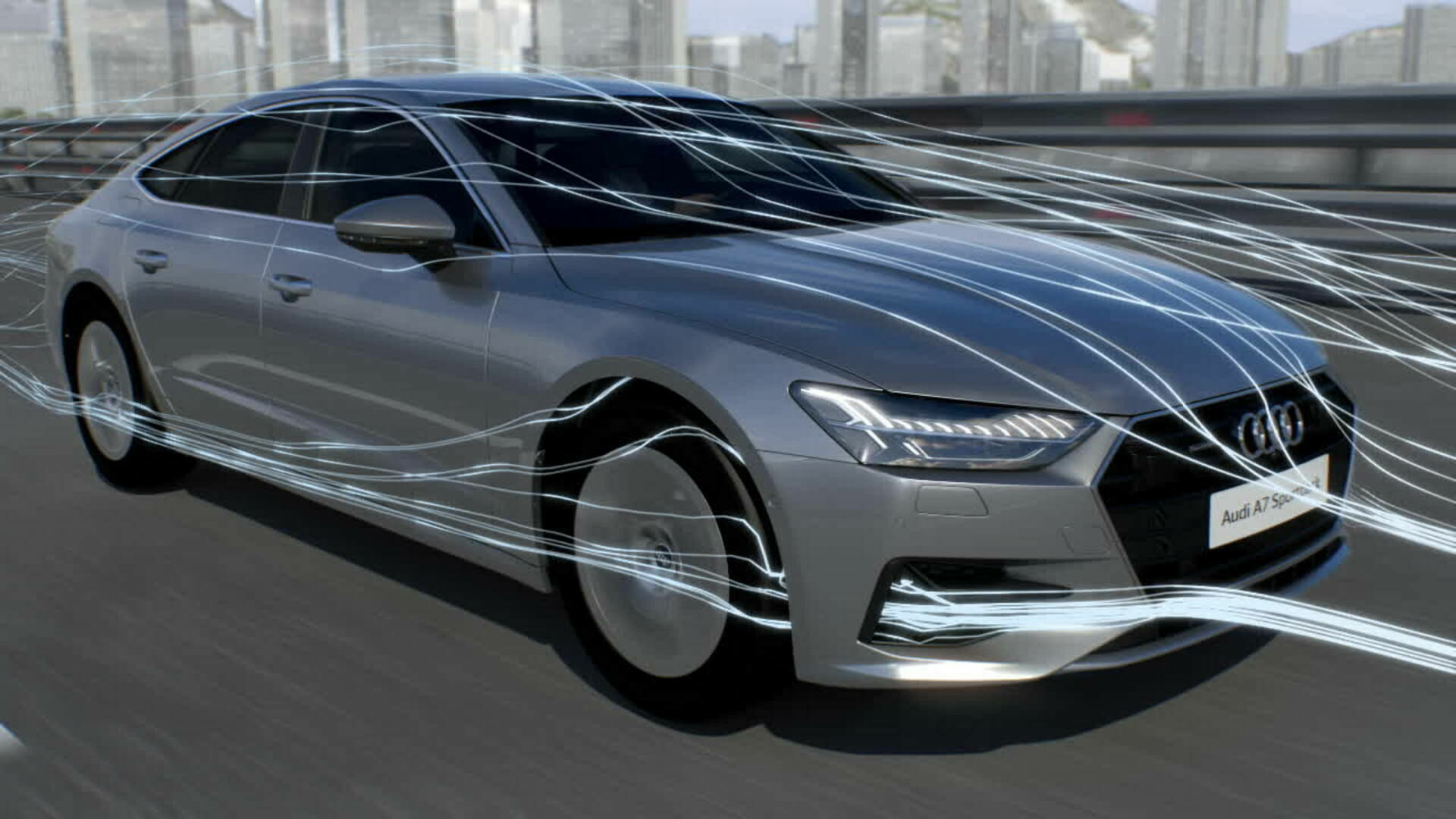 Audi A7 Animation aerodynamics