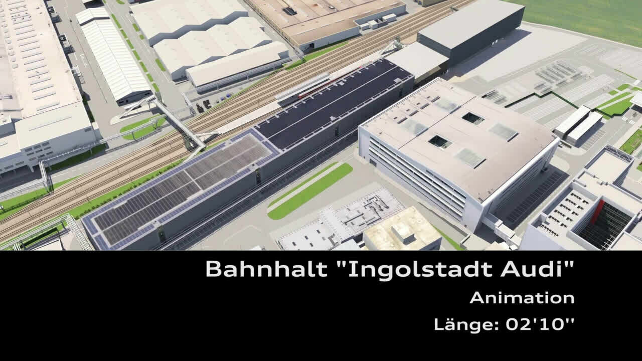 Bahnhalt Ingolstadt Audi Animation