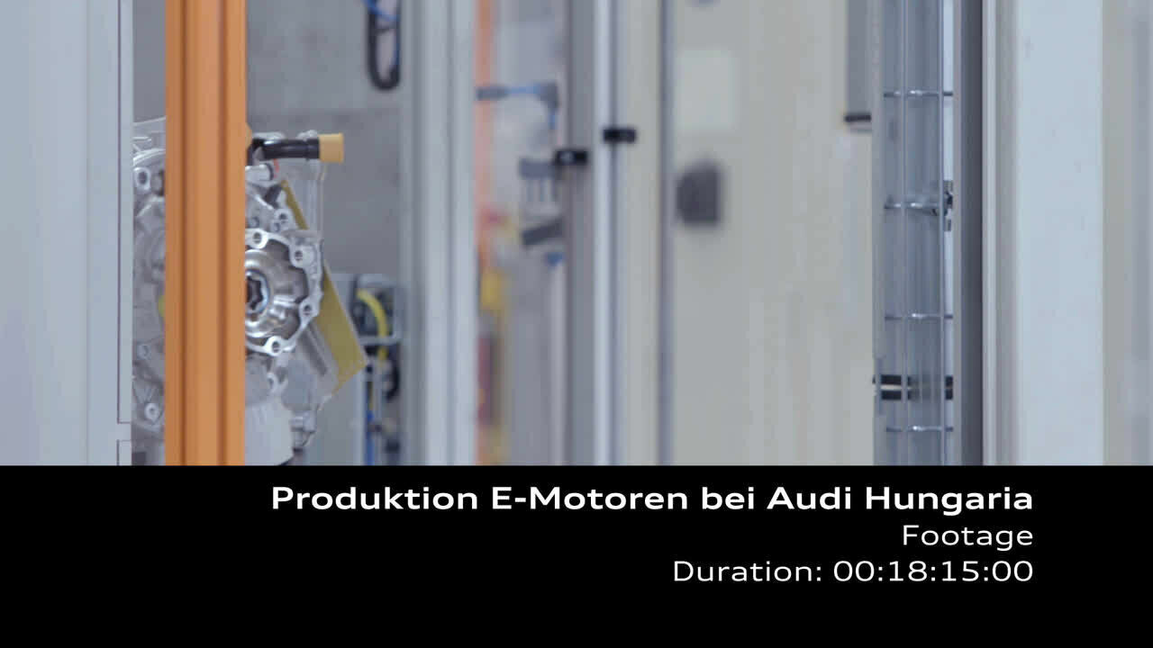 Footage Produktion E-Motoren bei Audi Hungaria DE