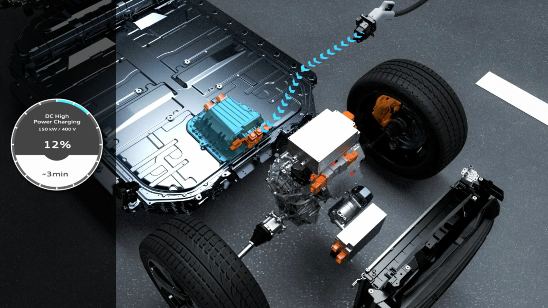 Charging and thermal management of the Audi e-tron (animation)