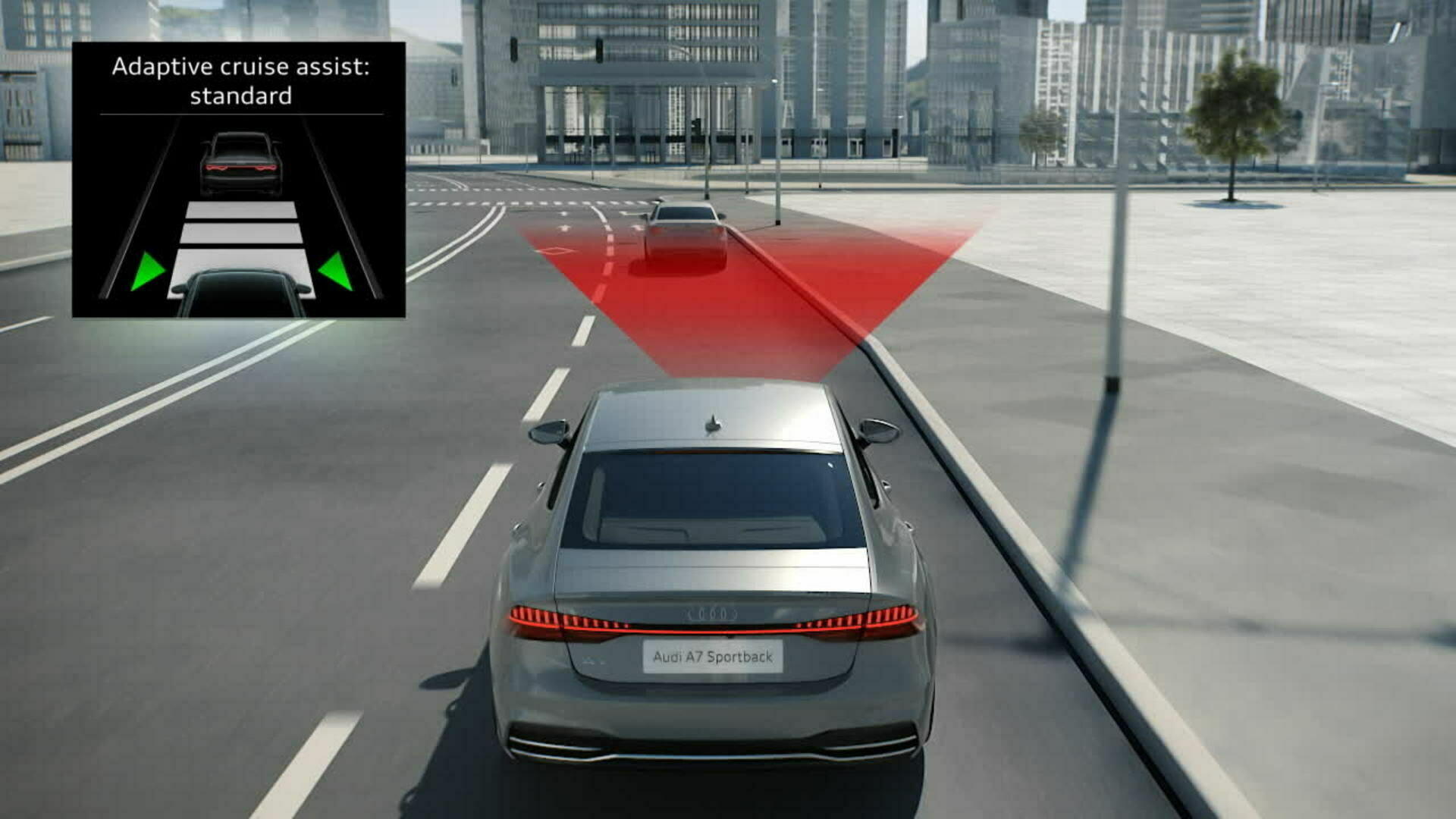 Audi A7 Animation predictive efficiency assistant with pACA