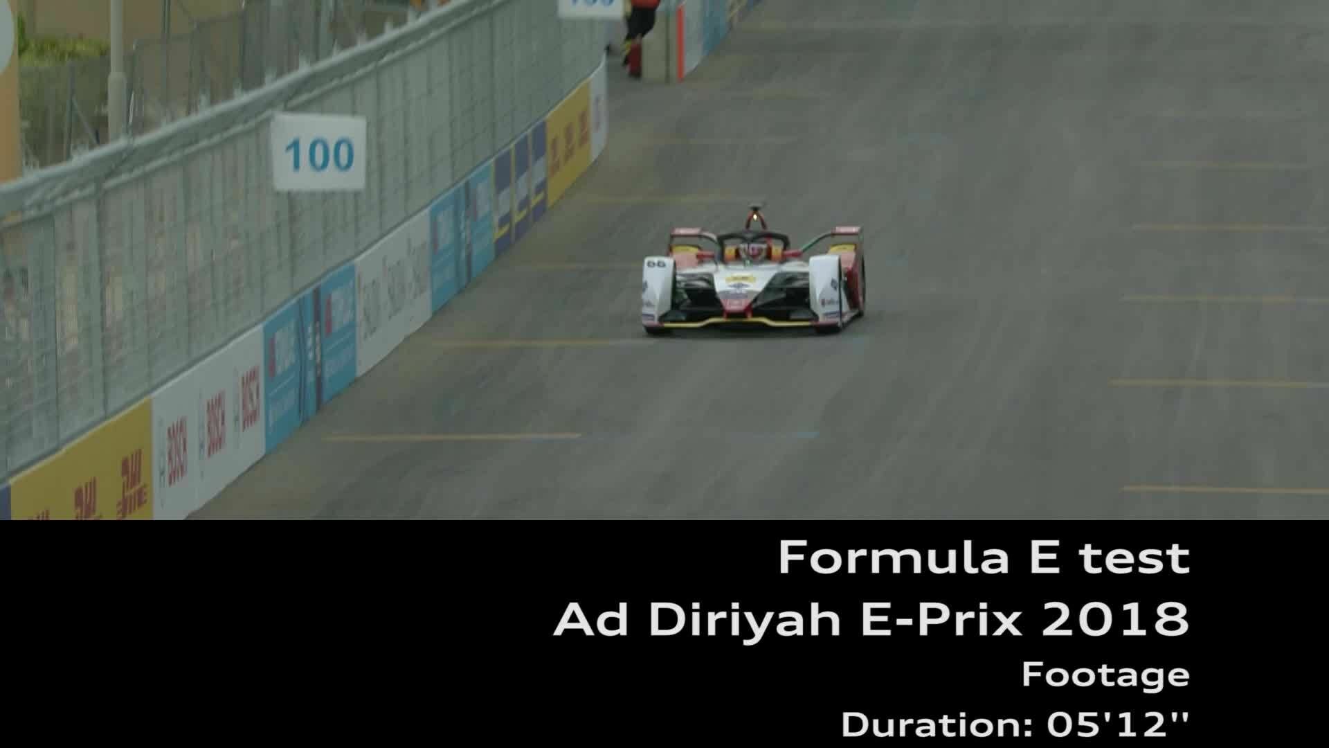 Footage Formel E test Ad Diriyah E-Prix 2018