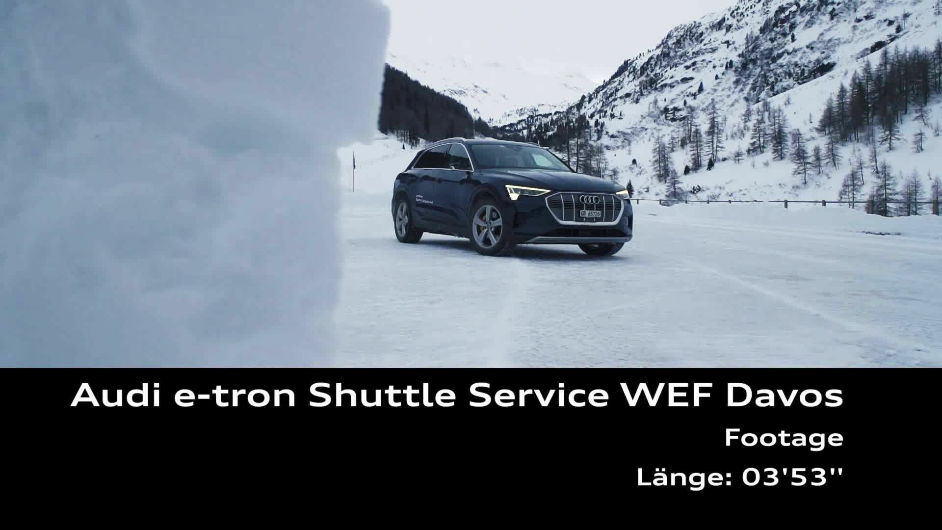 Footage Audi e-tron Shuttle Service WEF Davos