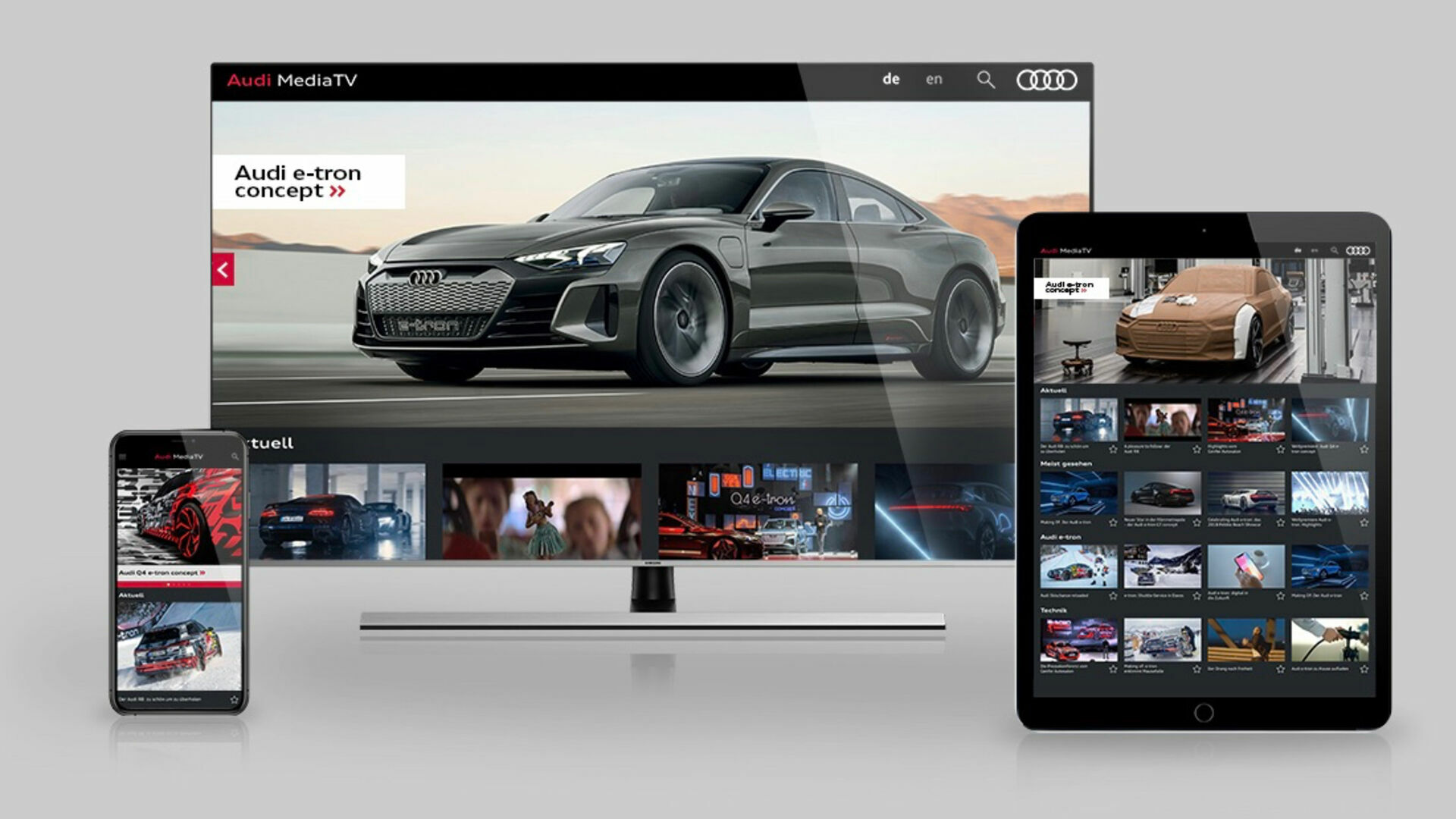 New Audi MediaTV apps: Four Rings on the big screen
