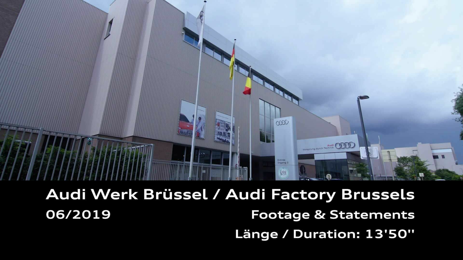 Audi Brussels plant (footage)