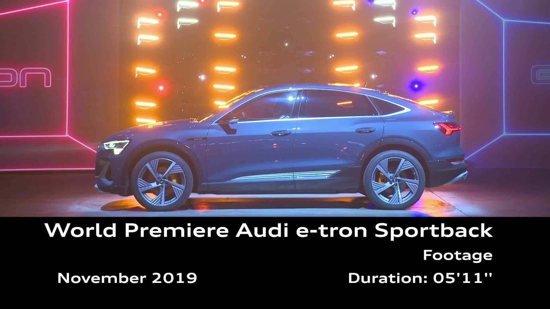 Footage: world premiere of the Audi e-tron Sportback in Los Angeles