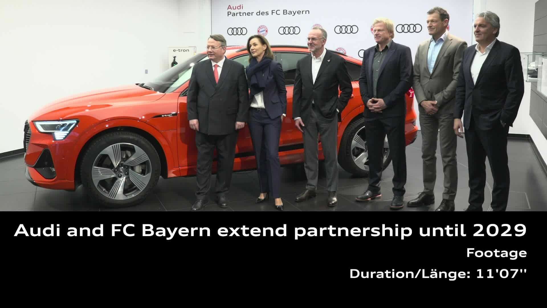 Verlängerte Partnerschaft mit dem FC Bayern bis 2029 (Footage)