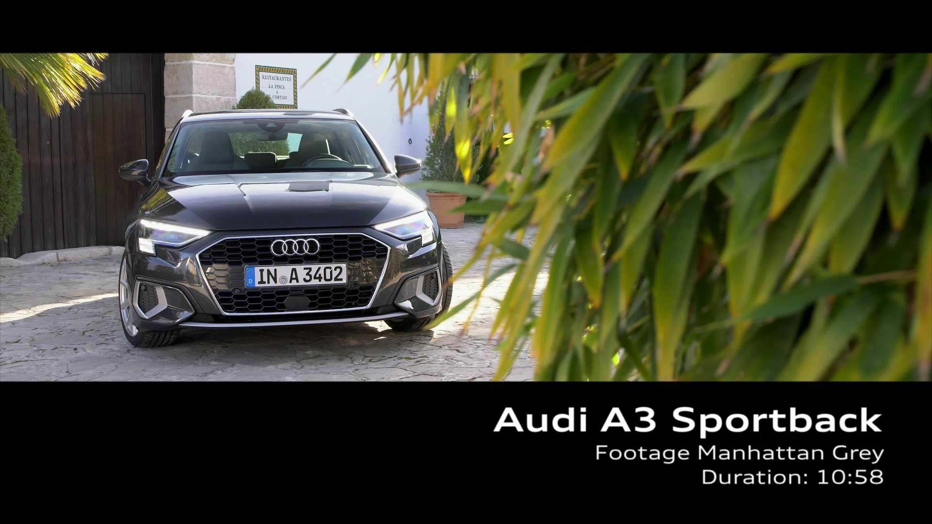 Footage: Audi A3 Sportback on Location Manhattangrau Metallic