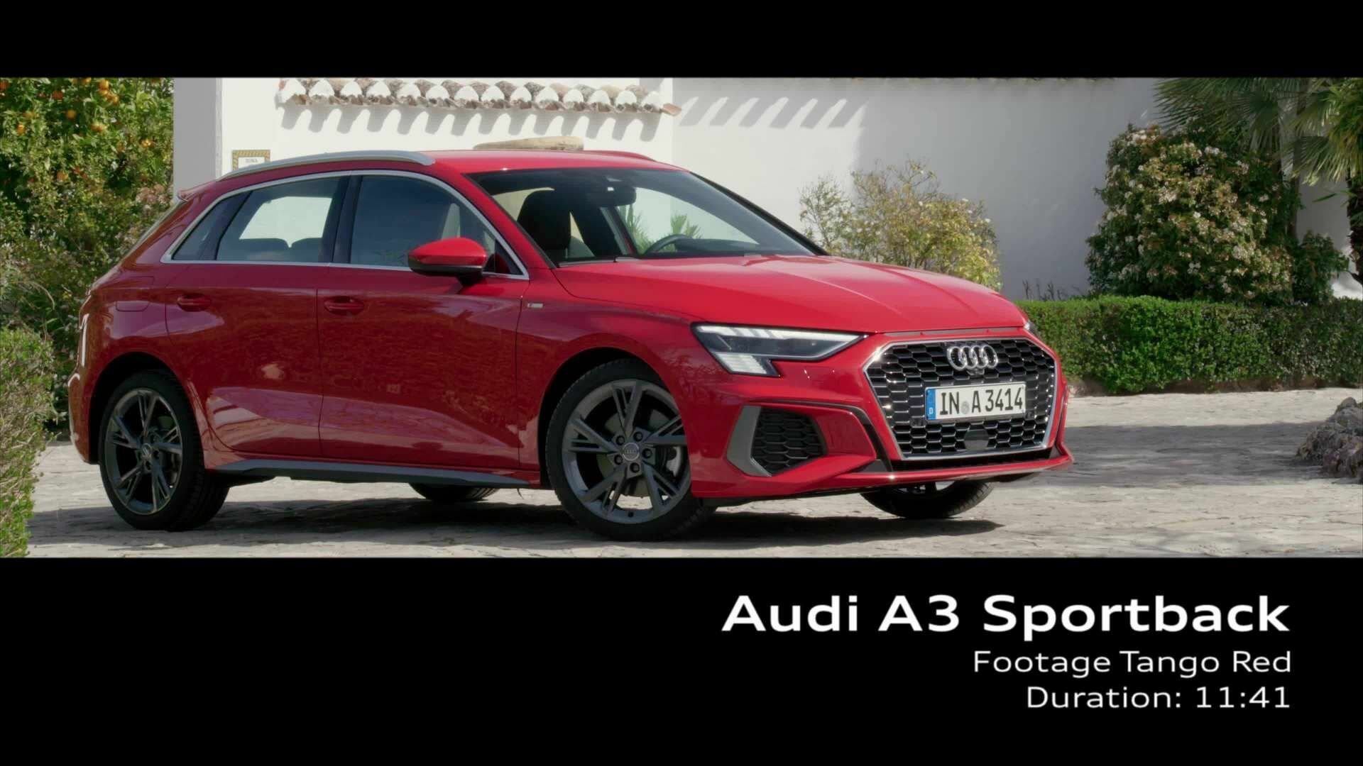 Audi A3 Sportback on location – tango red (Footage)