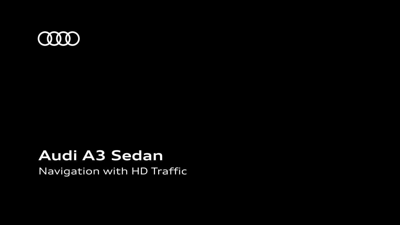 Animation Audi A3 Limousine   Navigation mit HD Traffic EN