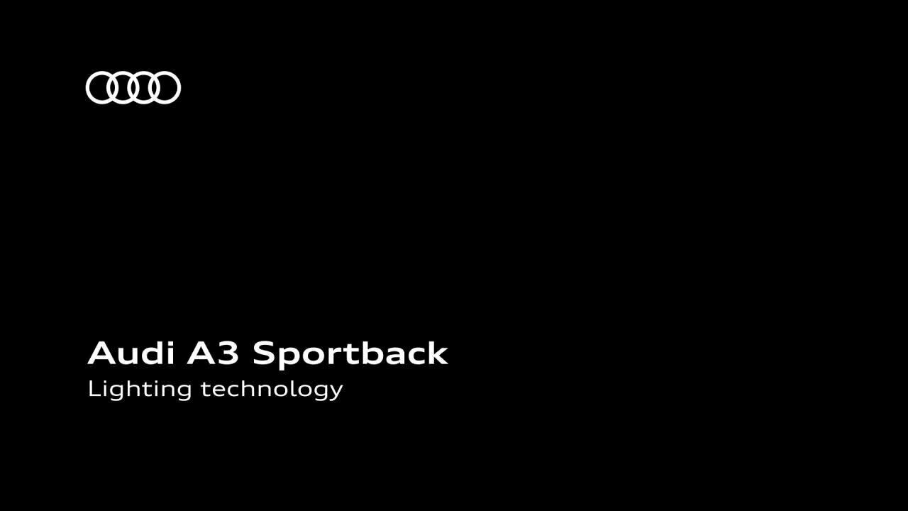 Animation Audi A3 Sportback   lighting technology EN