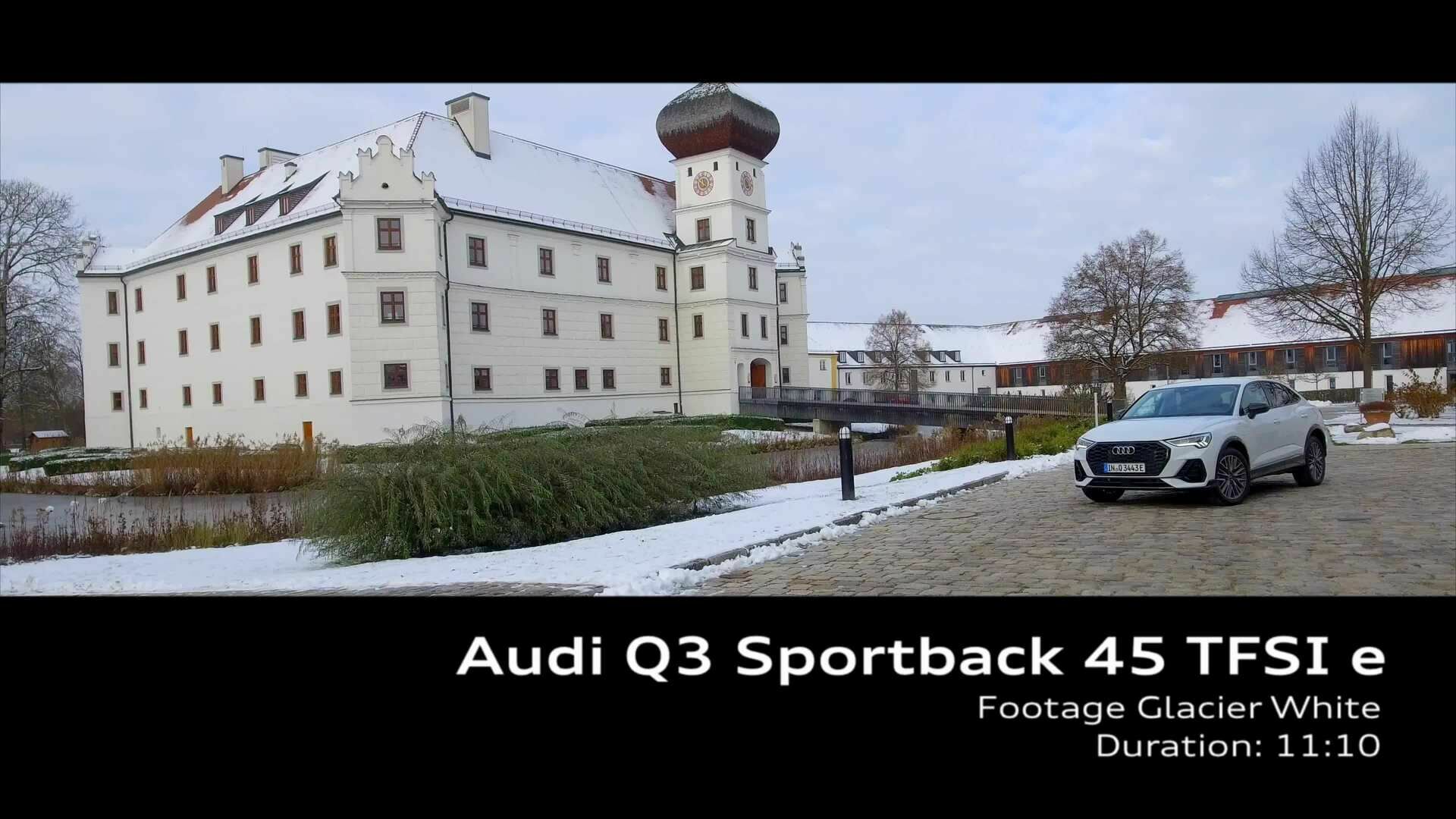 Footage: Audi Q3 TFSI e Gletscherweiß