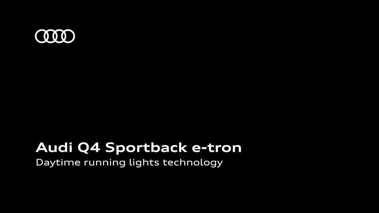 Animation: Audi Q4 Sportback e-tron   Daytime running lights technology - 02:37 Min - 16:9 - EN