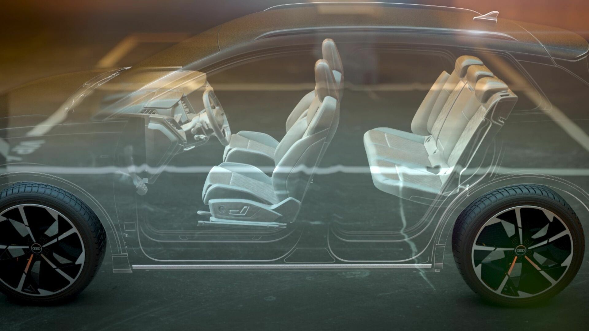 Animation: Audi Q4 e-tron – Interior und Package
