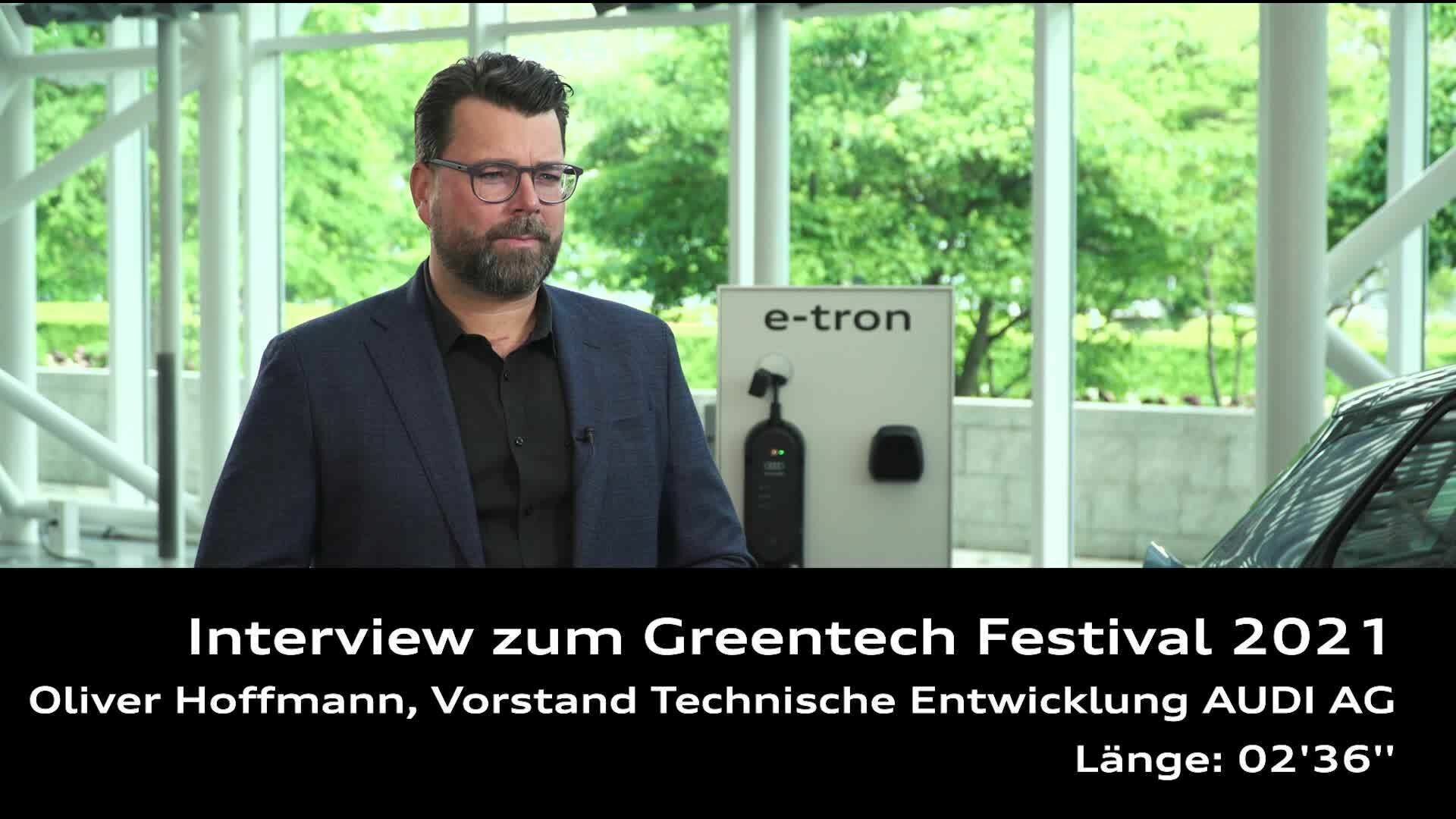 Interview zum Greentech Festival 2021 mit Oliver Hoffmann