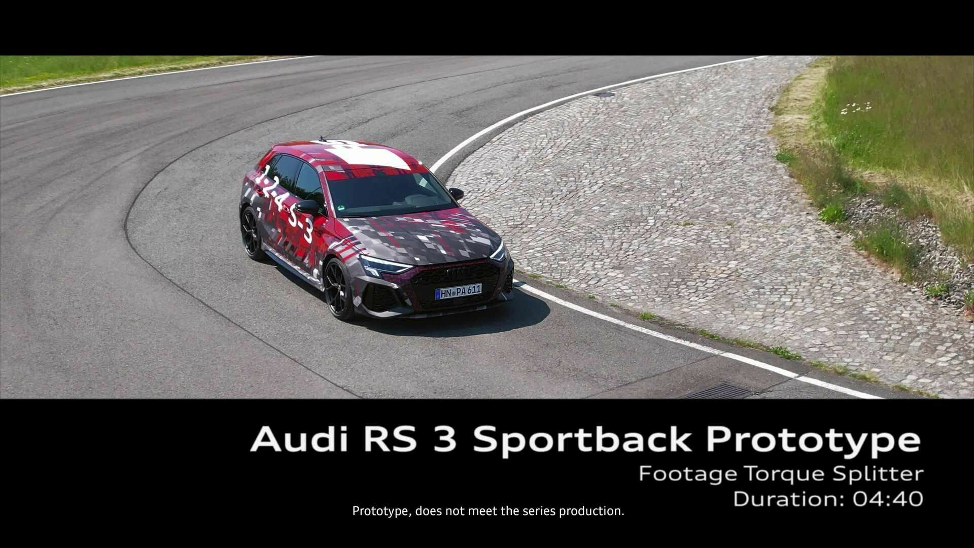 Footage: Audi RS 3 Sportback prototype