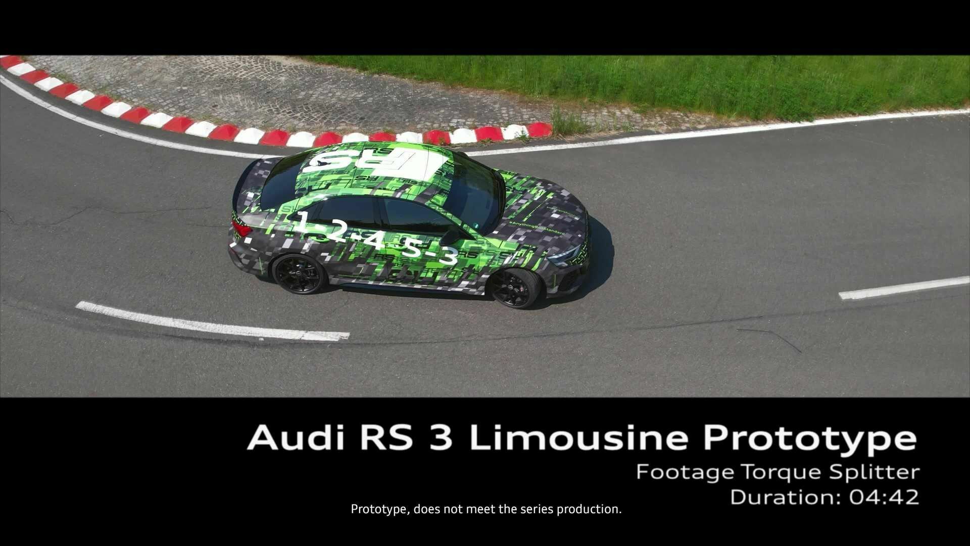 Footage: Audi RS 3 Sedan prototype