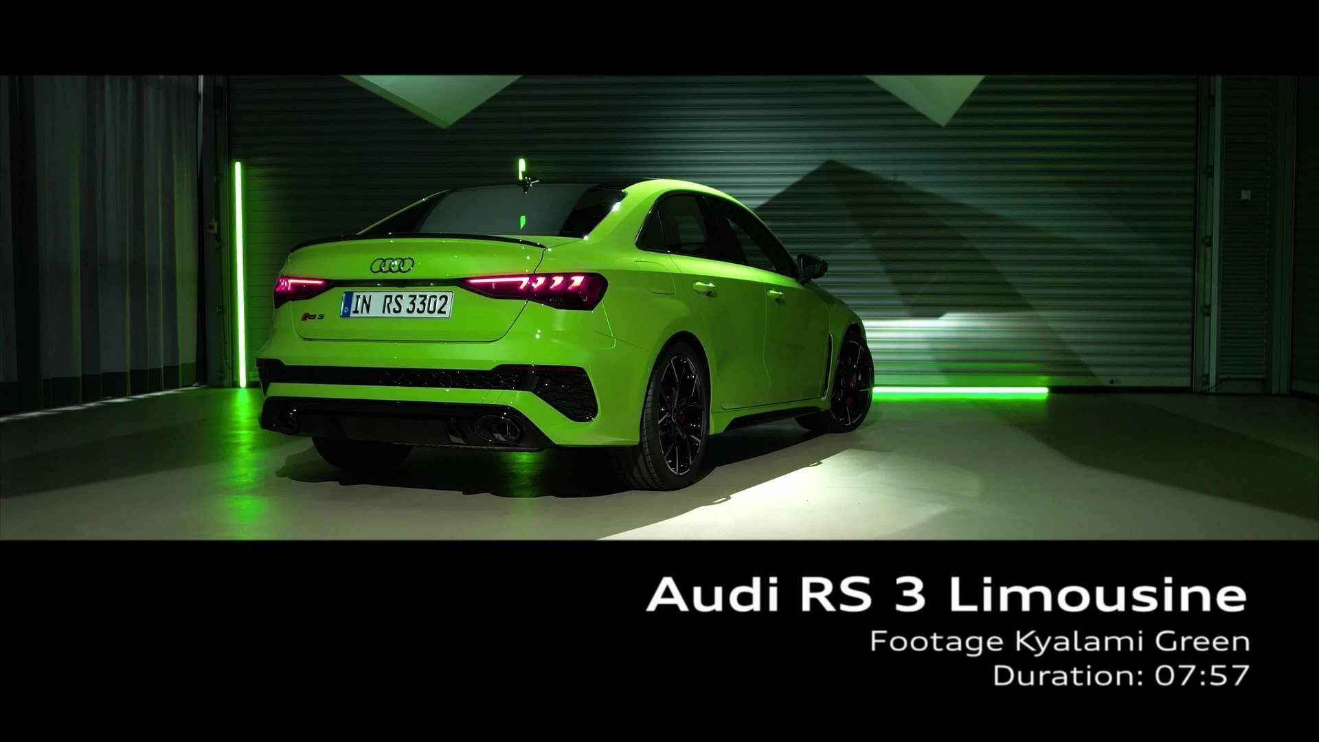 Footage: "Studio" Audi RS 3 Sedan