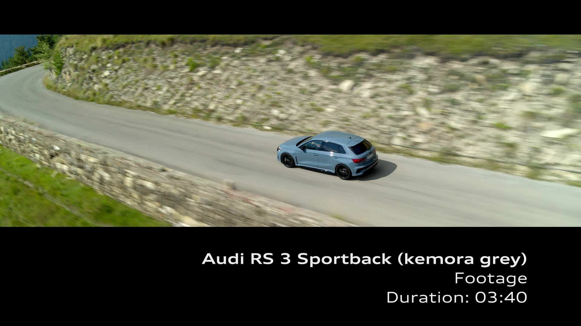 Footage: Audi RS 3 Sedan Kemora grey