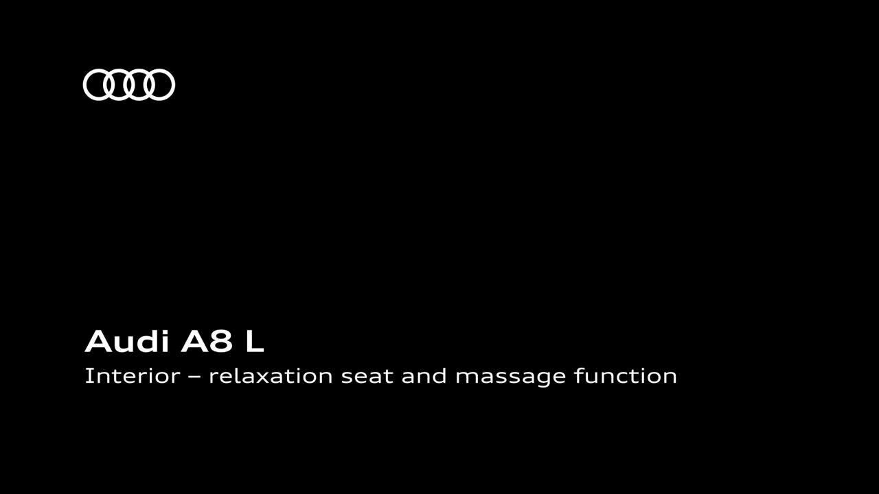 Animation Audi A8 L   Relaxation seat and massage function EN