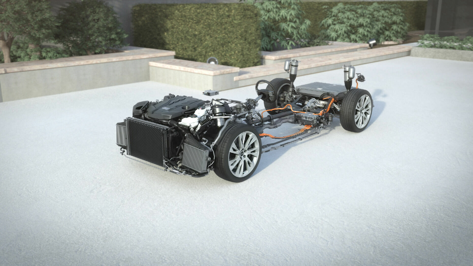 Animation: Die Plug-in-Hybrid-Technologie des Audi A8 TFSI e quattro
