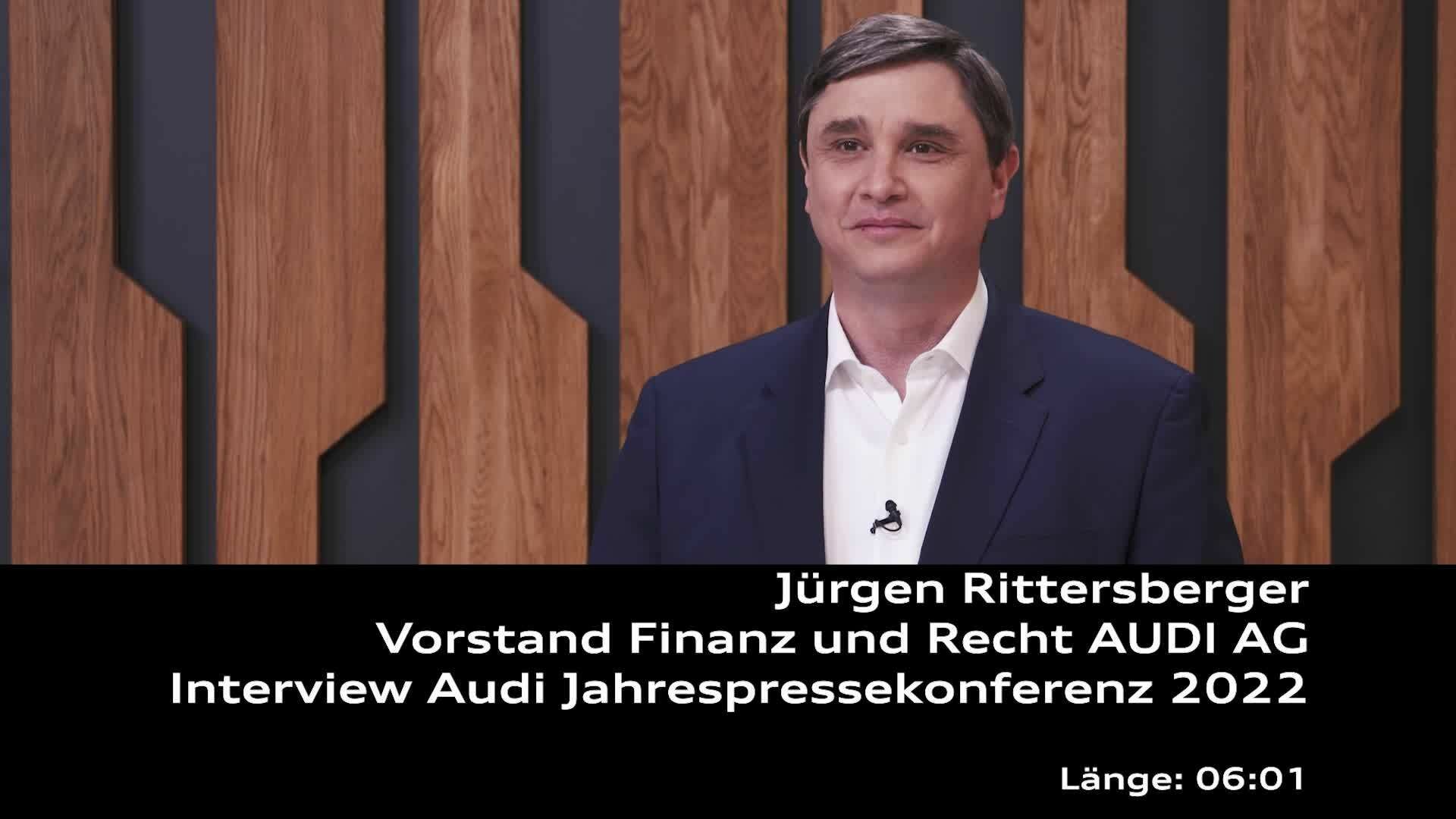 Interview mit Jürgen Rittersberger im Rahmen der Audi Jahrespressekonferenz 2022