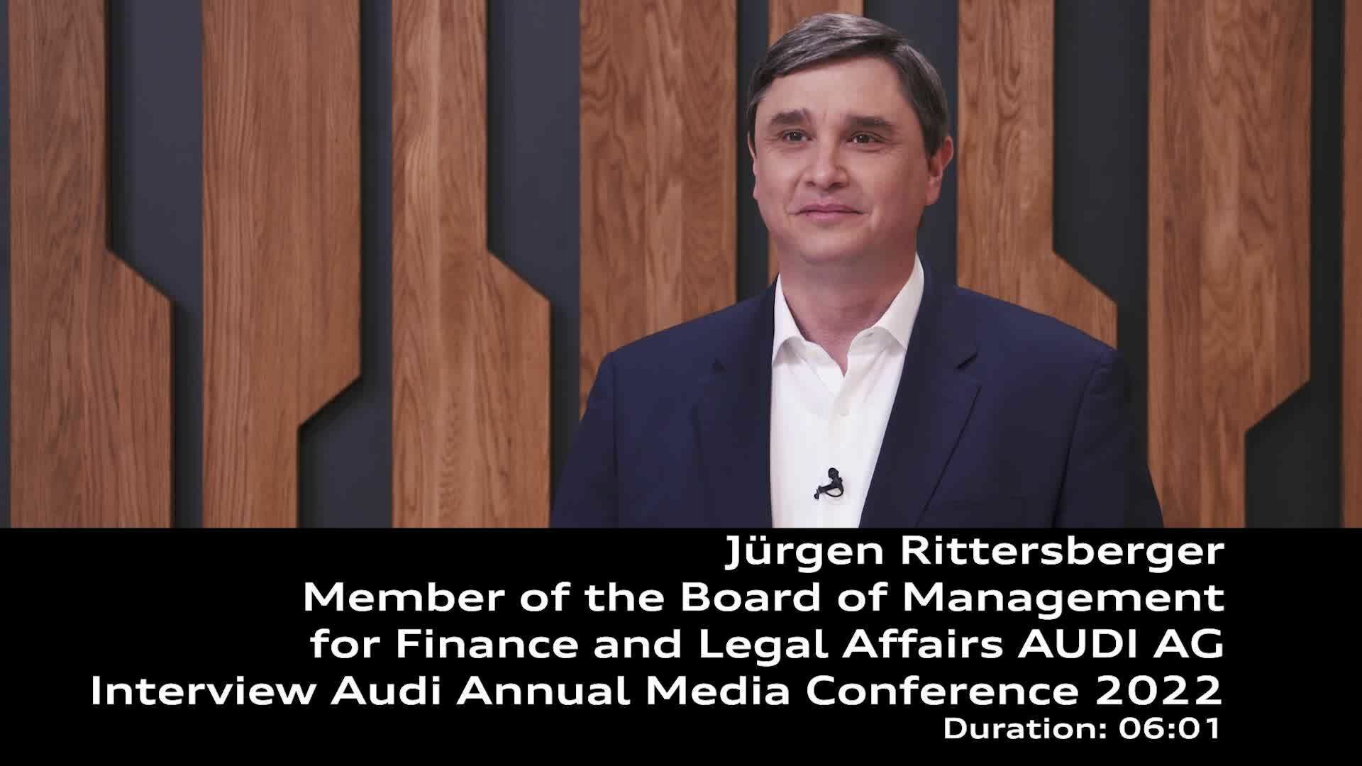 Interview with Jürgen Rittersberger at the Audi Annual Media Conference 2022