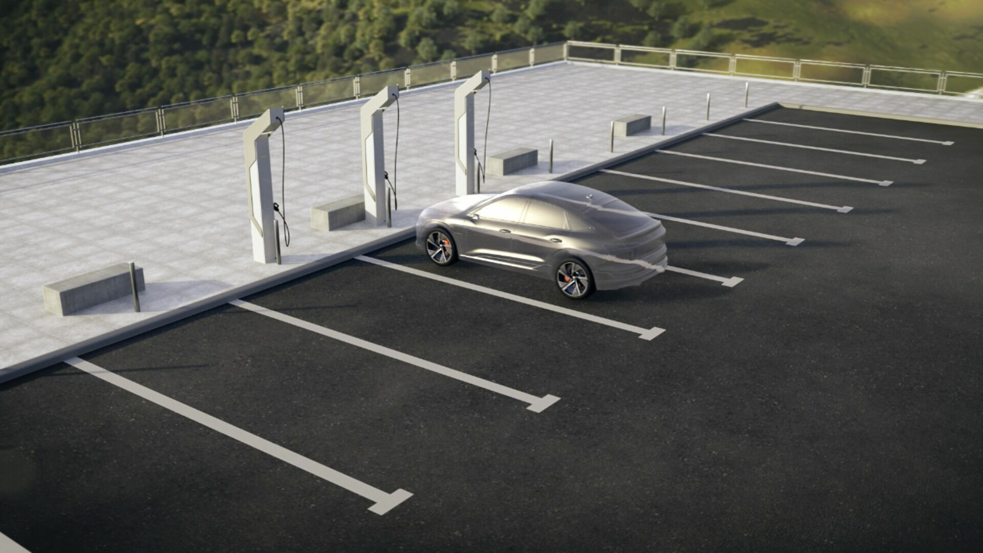 Animation: Audi e-tron – prediction of remaining electric range