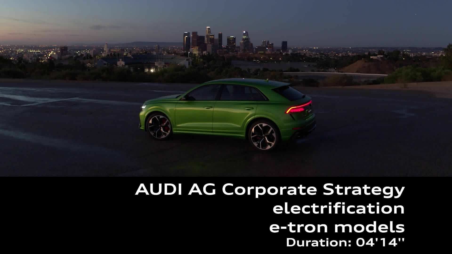 Footage: Audi Konzernstrategie – Elektrifizierung & e-tron Modelle