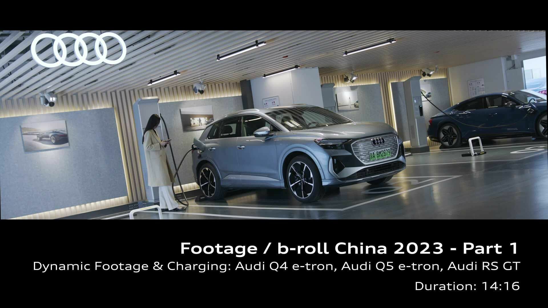 Footage: Auto China – Driving scenes & Audi charging stations