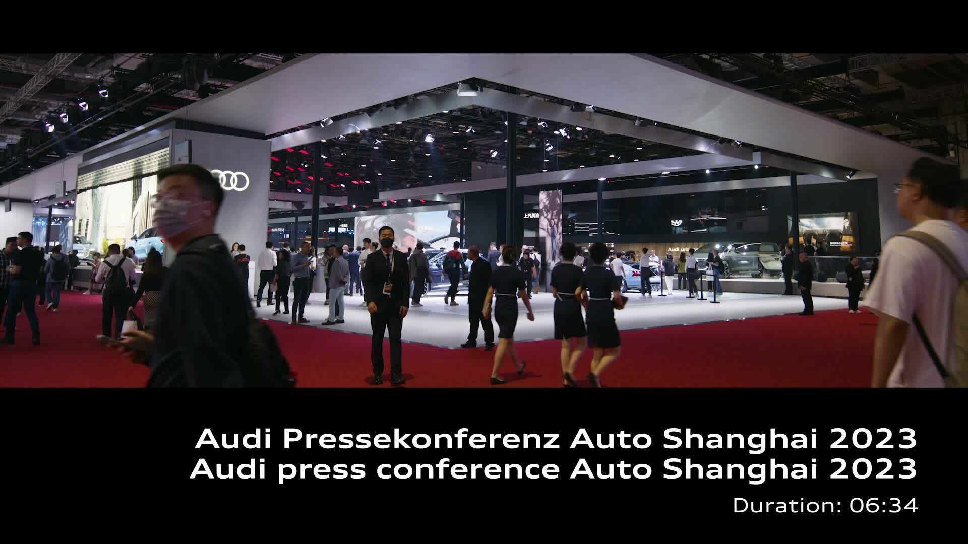 Footage: Audi press conference Auto Shanghai 2023