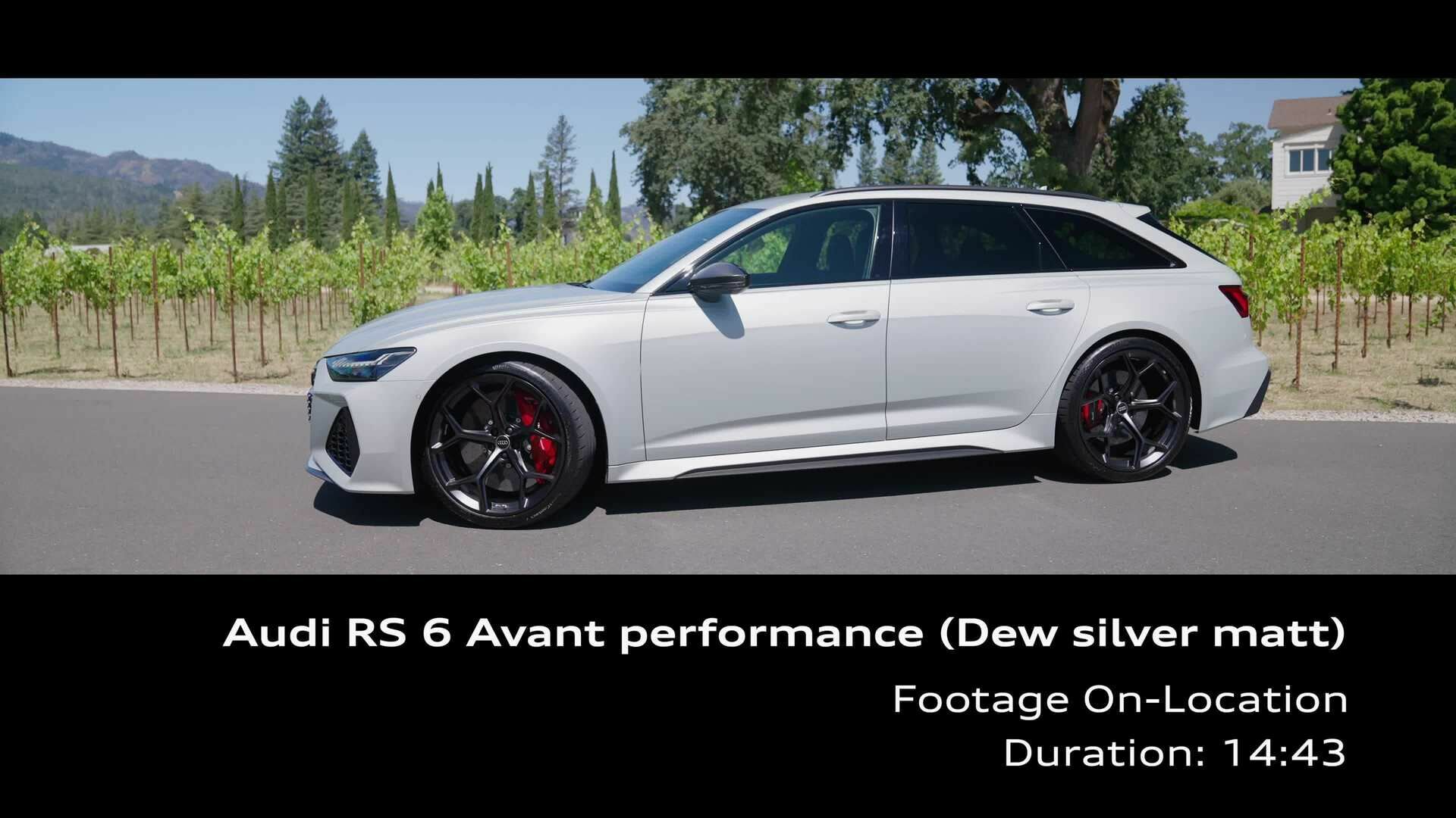 Footage: Audi RS 6 Avant performance Tausilber matt