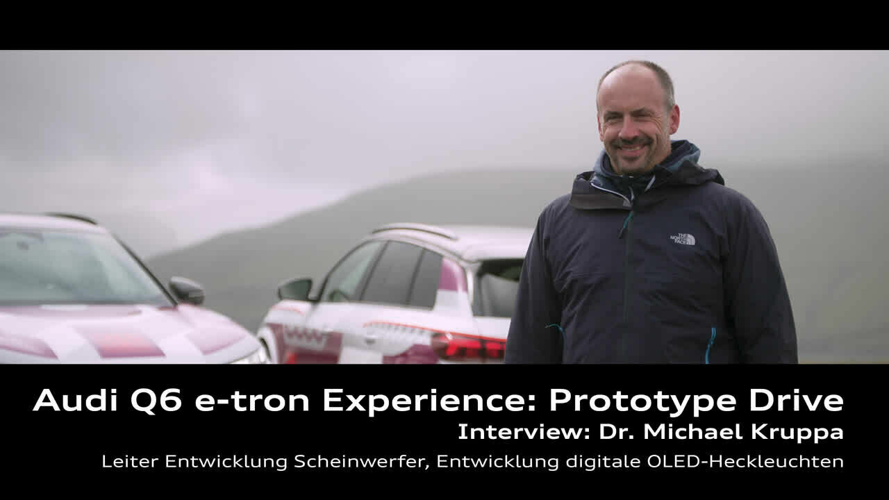 Footage: Audi Q6 e-tron Experience – Interview mit Dr. Michael Kruppa – DE