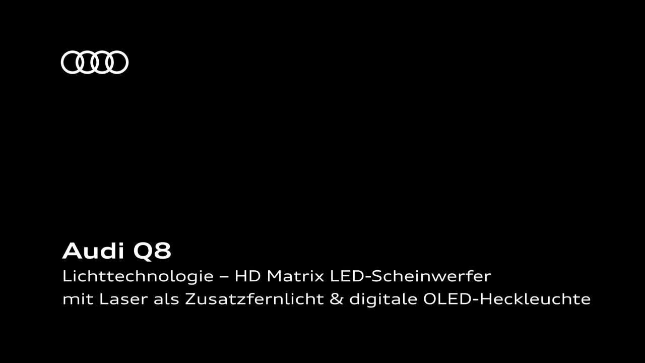 Animation: Audi Q8 – Lichttechnologien - DE