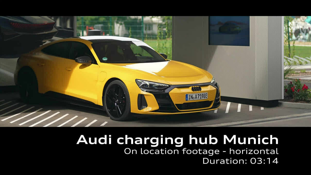 Footage: Audi charging hub Munich (horizontal)