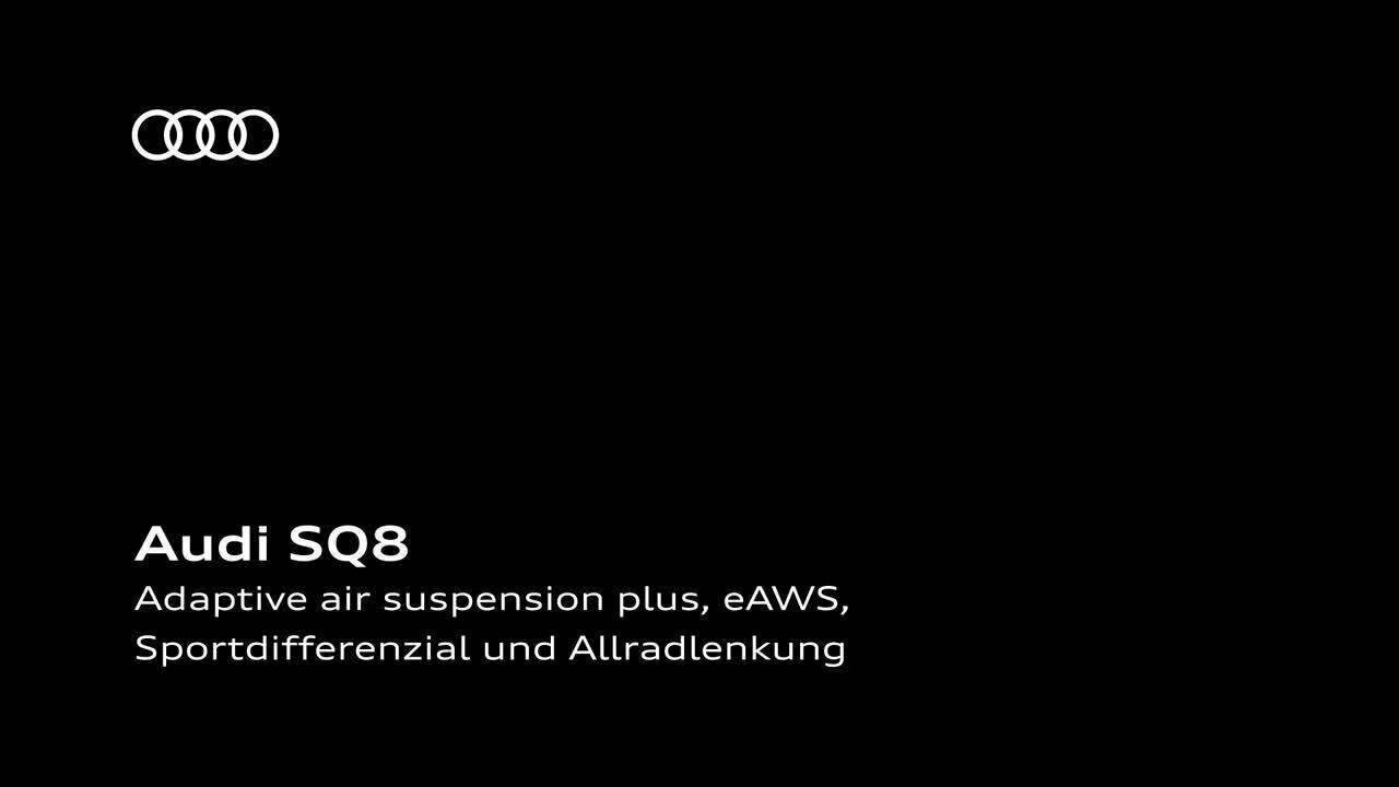 Animation: Audi SQ8 – Adaptive air suspension plus, eAWS, Sportdifferenzial und Allradlenkung – DE