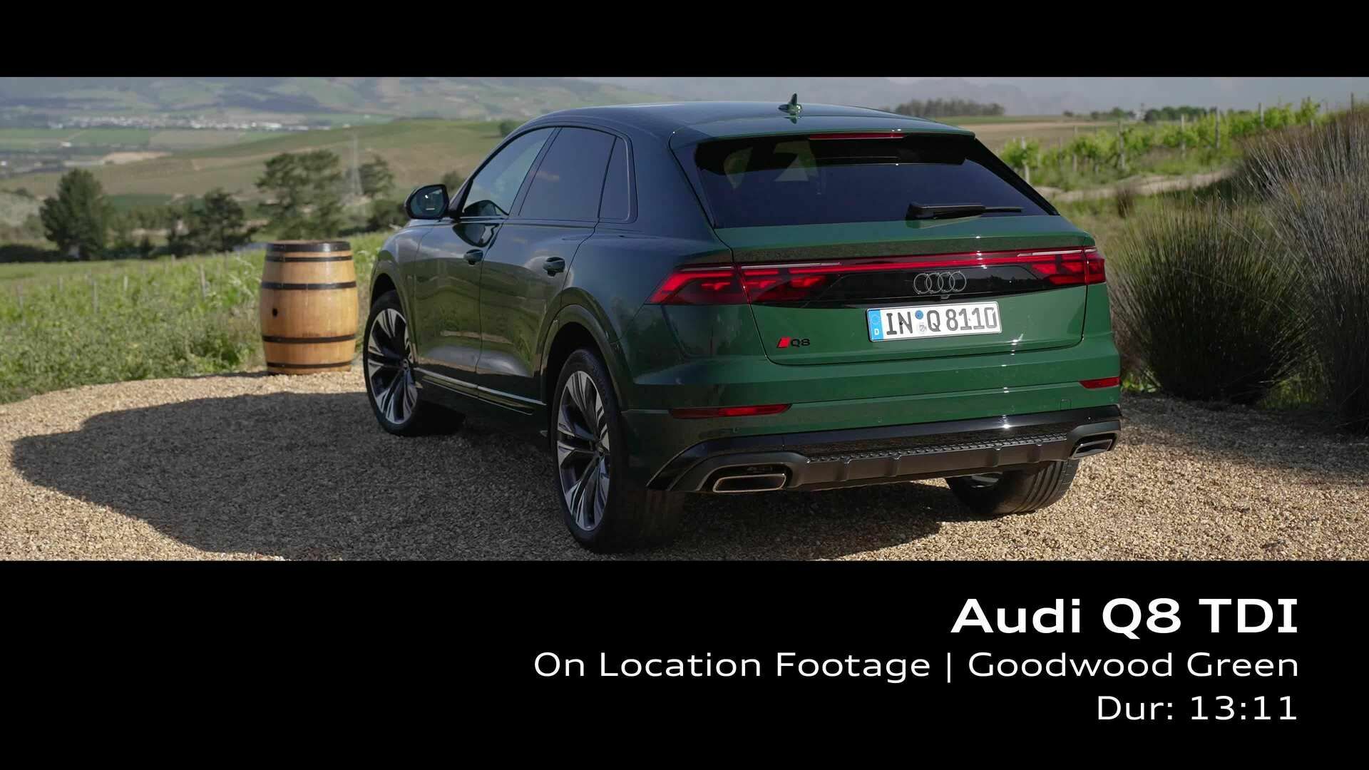 Audi Q8 TDI Goodwoodgrün – Footage