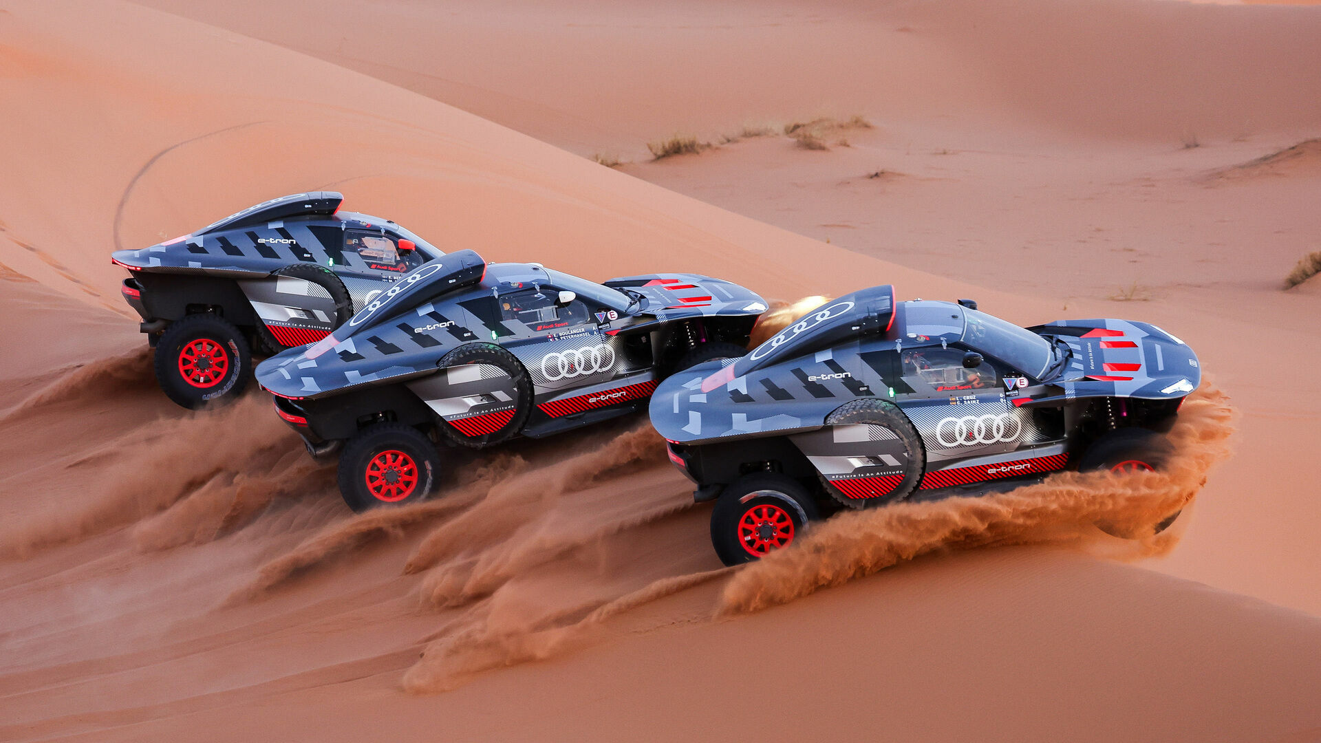 Rallye Dakar 2024: Testfahrten des Audi RS Q e-tron in Marokko