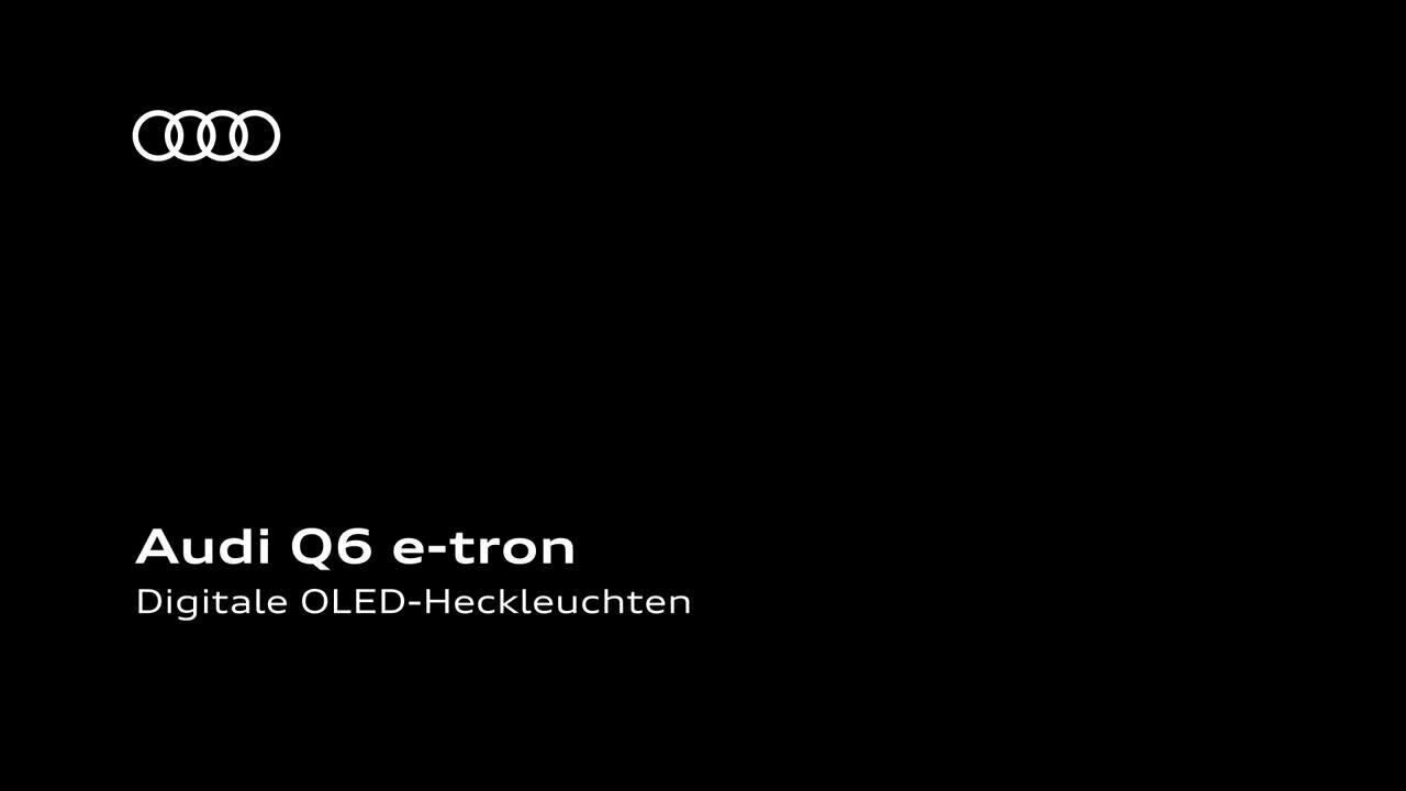 Audi Q6 e-tron – Digitale OLED Heckleuchten – Animation – DE