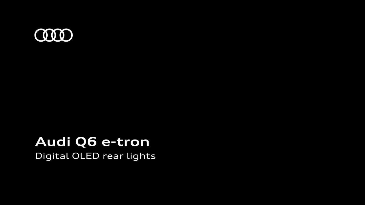 Audi Q6 e-tron   Digital OLED rear lights   Animation   EN