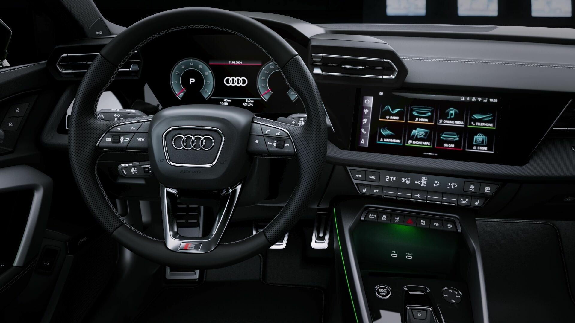 Audi A3 Sportback – Interieur – Animation