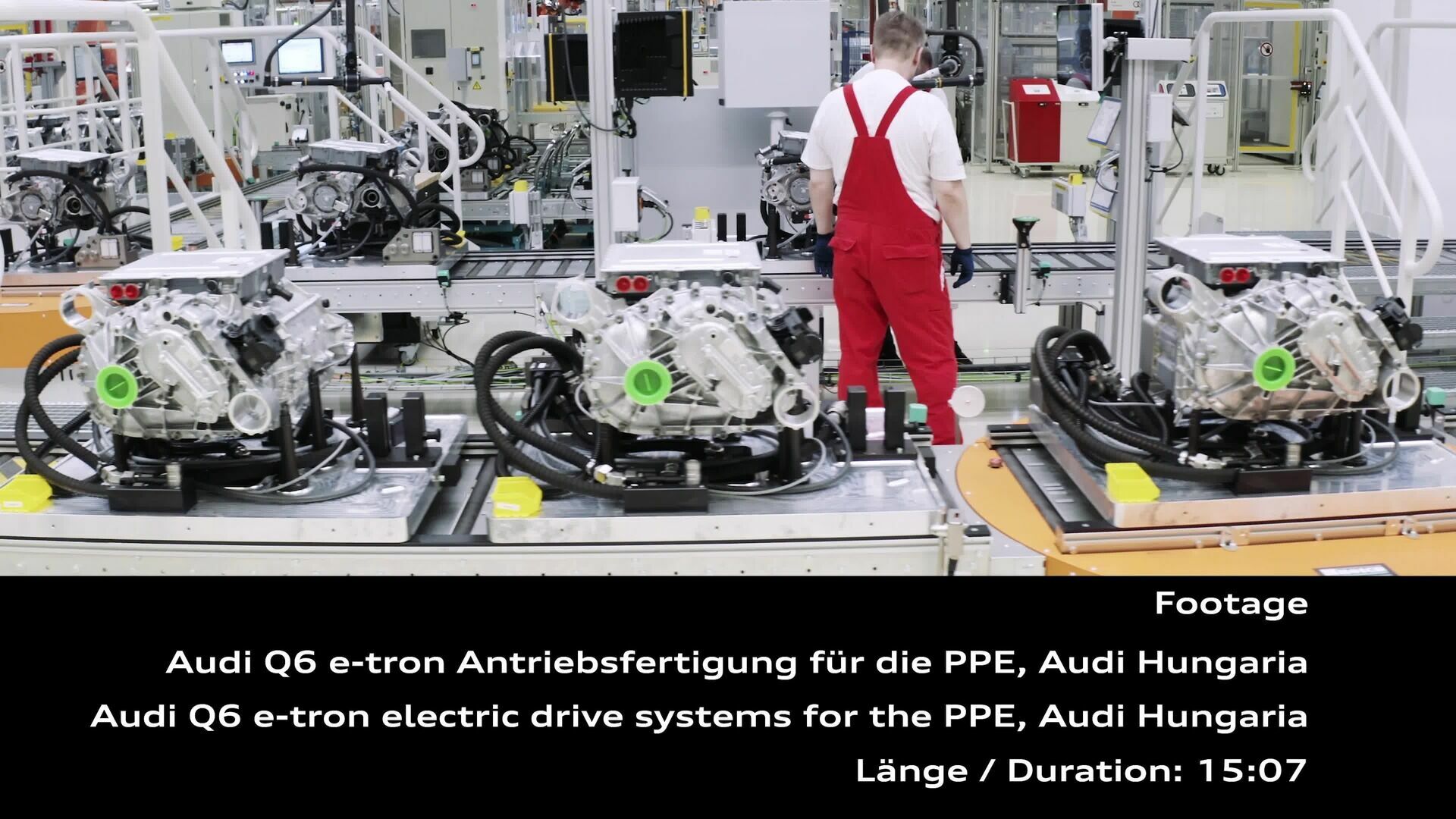 Audi Q6 e-tron Antriebsfertigung am Standort Győr – Footage