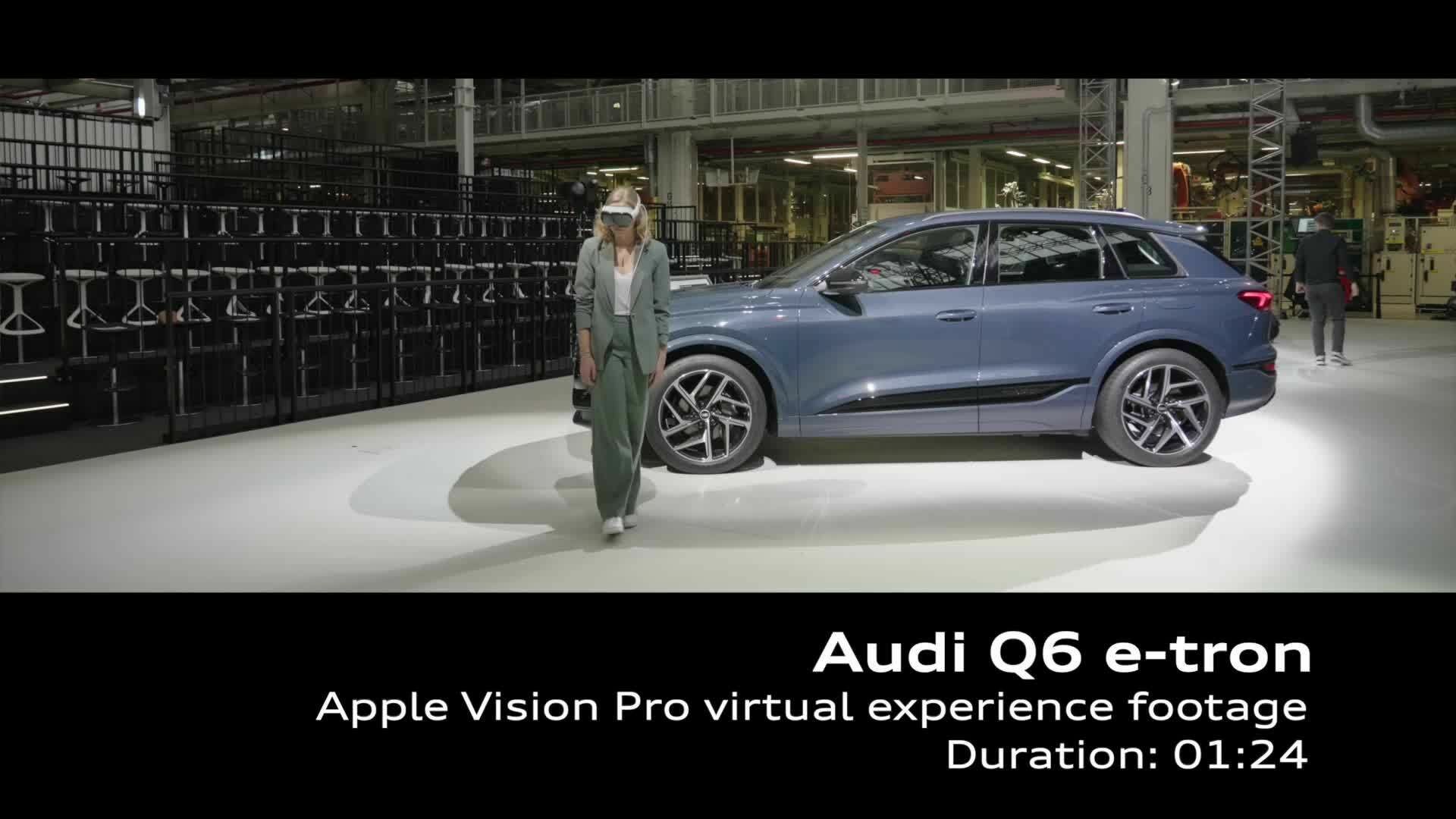 Audi Q6 e-tron – Apple Vision Pro mixed reality experience – Footage