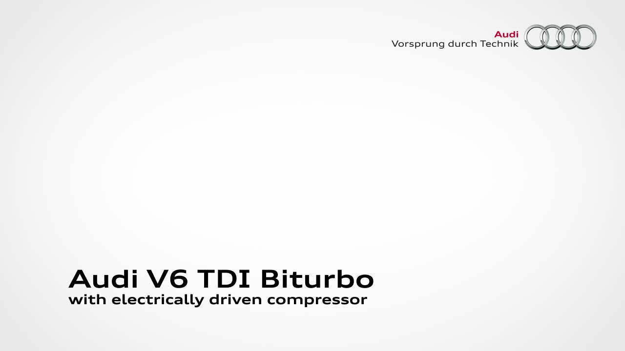 Audi V6 TDI Biturbo with electrically driven compressor