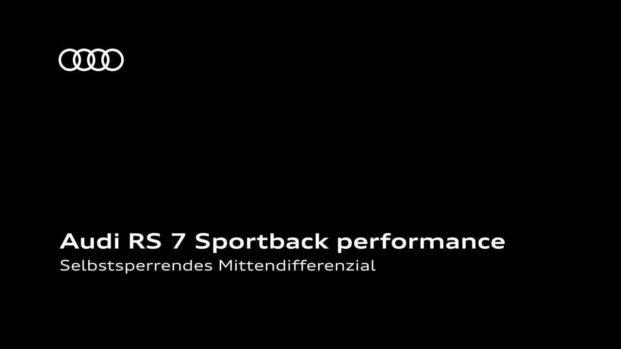 Animation: Audi RS 7 Sportback performance – Selbstsperrendes Mittendifferenzial – DE